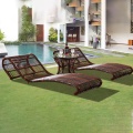 Rattan mobilya açık bahçe alüminyum plaj güverte sandalye