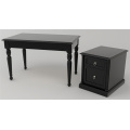 Executive Office Table with Movable Cabinet
