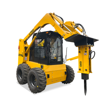 Nuevo cargador frontal de 850 kg de ruedas - Mini cargador de dirección de skid con martillo