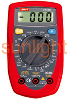 Portable Digital Multimeter, AC/DC/Resistance UT33D