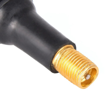 4-Packs of Black Tubeless Car Wheel Tire Valve Stems with Dust Caps - Pack of 1 Set