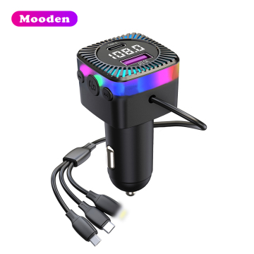 J CS5 66W 2-Port USB Fast Car Charger with Voltage Display