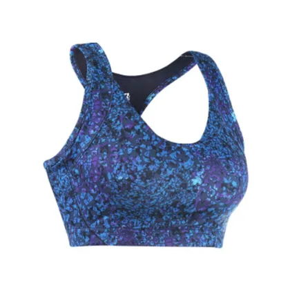 Customized full printing yoga cropped top bra