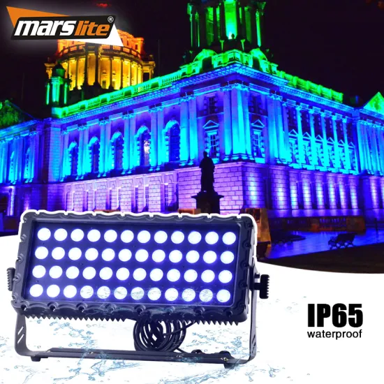 IP65 Waterproof RGBW LED Stage Flood Light with Sound Activation - 48x10W Disco DJ KTV Lamp