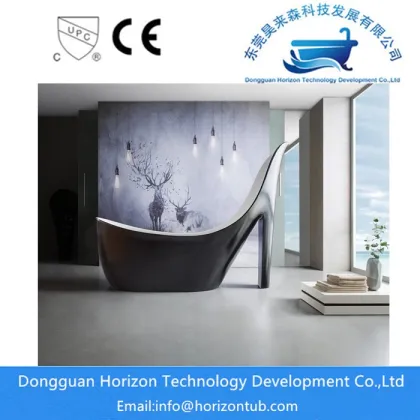 High heeled shape acrylic bathtub