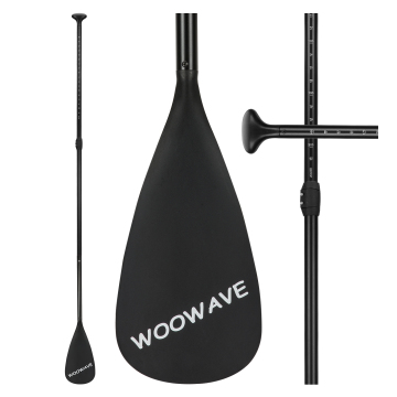 Customize Logo Woowave Factory Lightweight 3-Piece Adjustable Aluminum Inflatable SUP Paddle