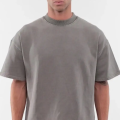 Alta calidad 100 Algodón de algodón Lavado de ácido de algodón 250 GSM Camiseta Vintage Men T Shirt