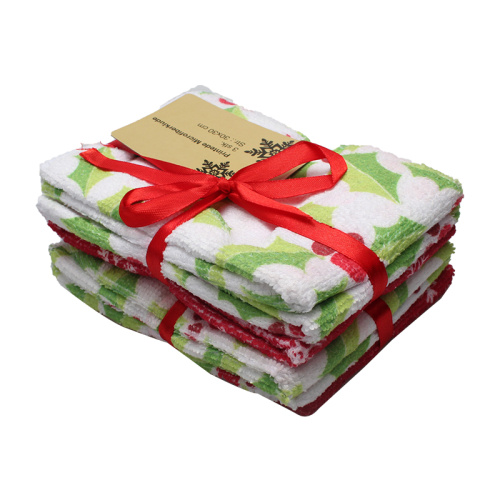 Seasonal Custom Printed Clean Microfiber Cloth as Gift