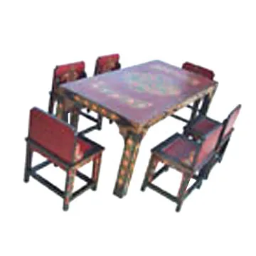 Chinese Tibetan Style Dining Room Furniture Set