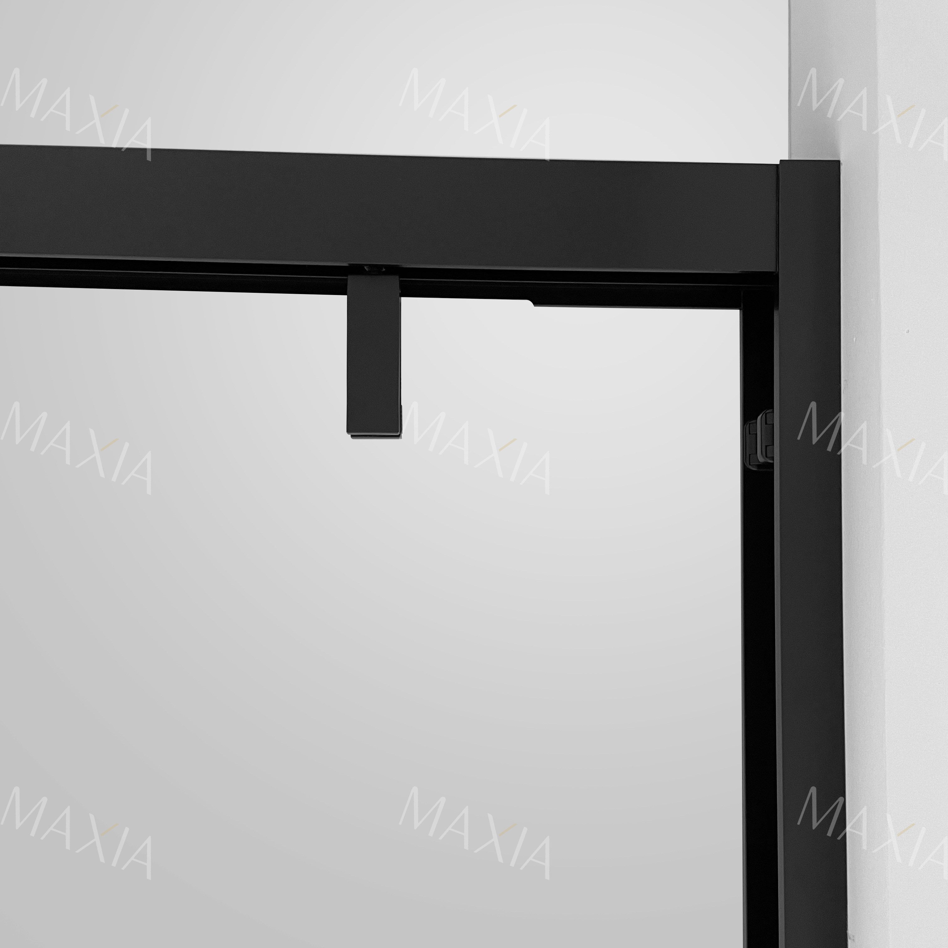 Прямоугольник скользящий экран душа с открытыми зажимами