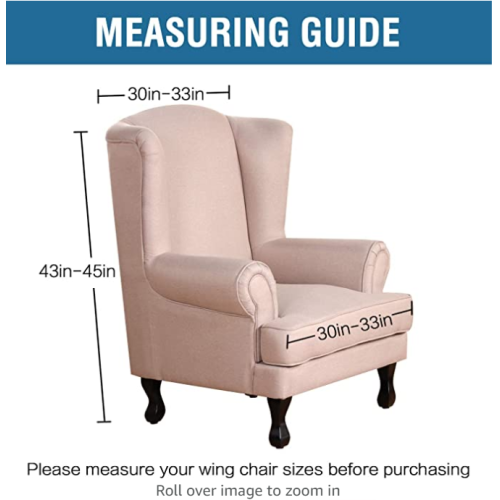 Printed Wingback Chair Slipcover