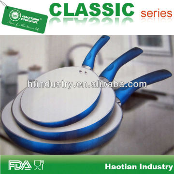 3pcs Aluminium Ceramic Coating Cookware Set with Metallic Painting