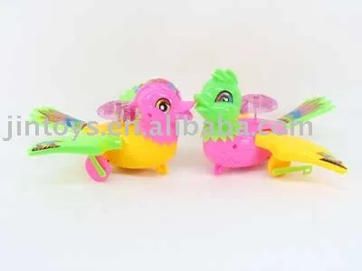 Plastic Toy,Pull Line Mandarin Duck with Light ,2 Different Design for Choice