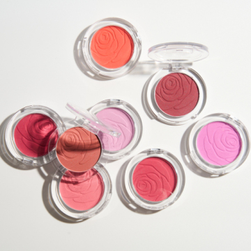 Make Your Own Makeup Pink Rose Blush Powder Cream Makeup Foundation Custom Blush Palette Waterproof Blush Private label