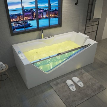 Vasca da bagno a due persone Whirlpool Spa con scarico del rubinetto per hotel