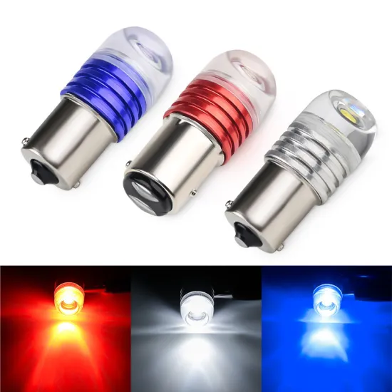 12V 24V Yosovlamp Bule Colors Strobe Flash Tail Bulbs 3LED 3W/5W PY21W Turn Signal Light
