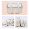 Makeup Bags Clear PVC with Zipper Handle Portable