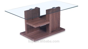 MDF leg tempered glass coffee Table tea table wood table XS-3289
