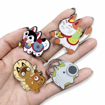 Custom Metal Stamping Enamel Cat Pins & Badges