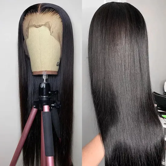Straight Raw Indian Virgin Cuticle Aligned Human Hair Wig Cheap Hd Full Lace Front Wig Human Hair Transparent Lace Frontal Wig