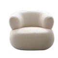 U-shaped sofa small white chair