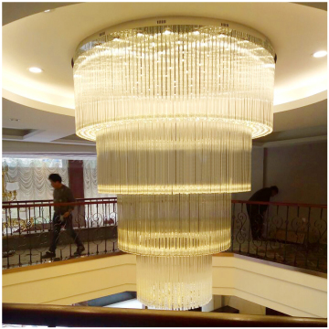 Lampu Loket Led Custom Custom Classic - Candelier siling kaca bulat besar untuk hotel dan restoran