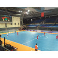 Indoor PVC Futsal Sport Floors Holzmuster Blauer Ahorn Basketballboden