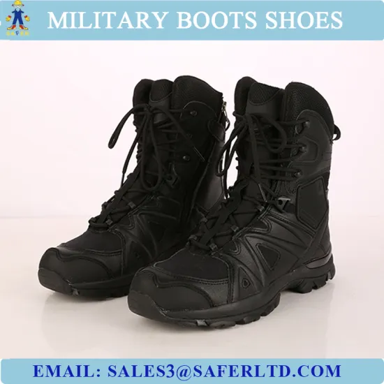 Cemented EVA rubber sole army combat boots