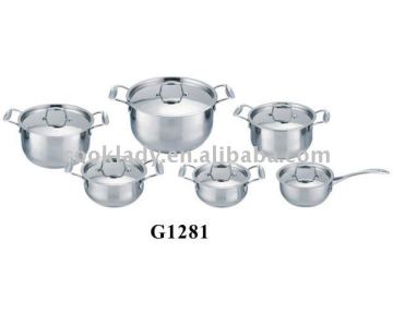 12pcs stainless steel pot (cookware set)