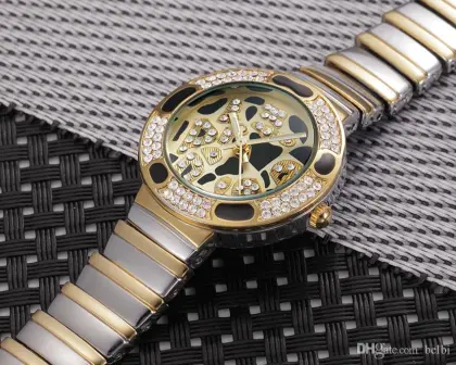 Swiss Luxury Leopard Plate Steel Watch
