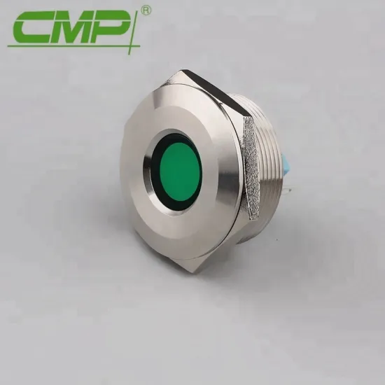 Flat Head 28mm Medical Equipment Indicator Light 12v