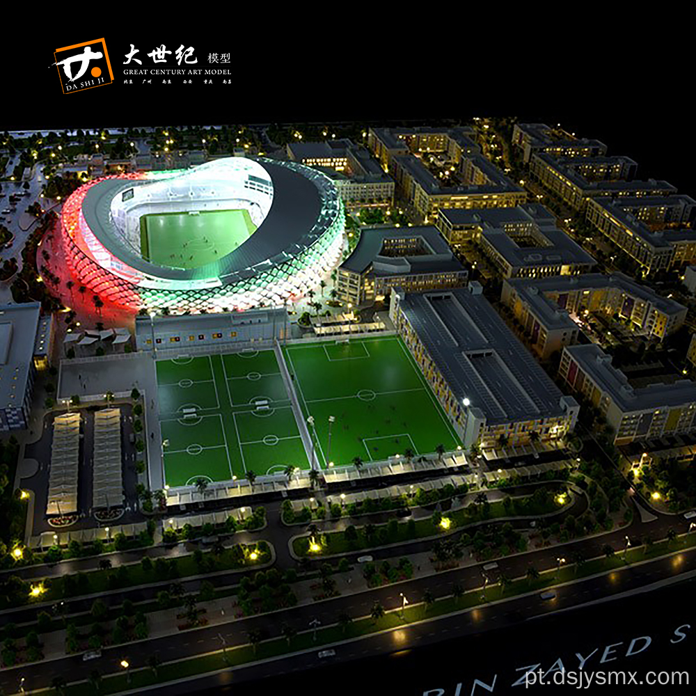 Modelo de construção de escala ABS de estádio de futebol