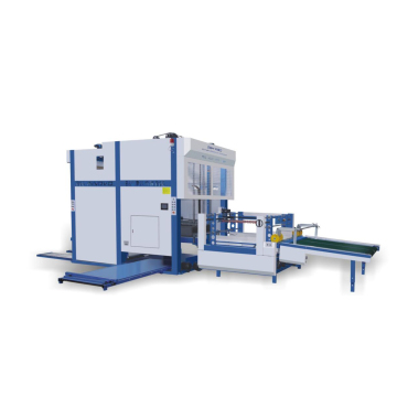 Machine à pile de pile à tampons de bascule automatique avec alimentation en palette