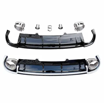 Rear Bumper Lip and Diffuser for Audi A4 B9 2017-2019 RS4 Facelift