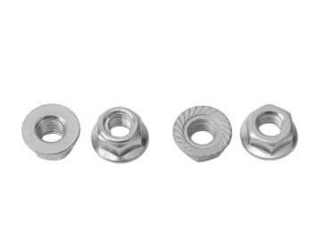Hexagonal flange face bearing nut with teeth