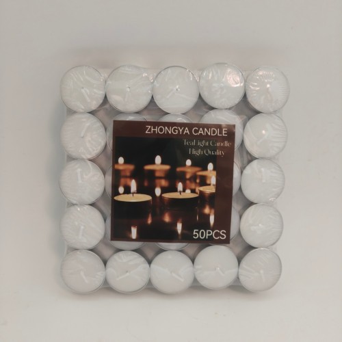 50pacs shrink bag pack private label tealight candles