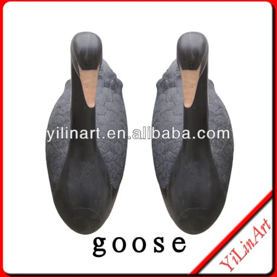 Ashamed Black Swan Stone Statue Sculpture /Garden Decor Goose YL-D137