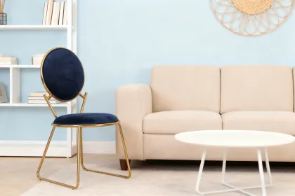 modern upholstered chairs round-back seating