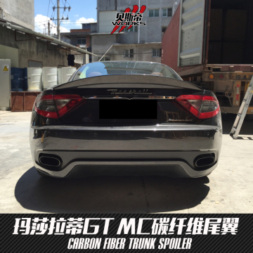 Spoiler batang serat karbon untuk 08-14 Maserati Granturisom Sport MC Gaya Remaja Sayap Spoiler