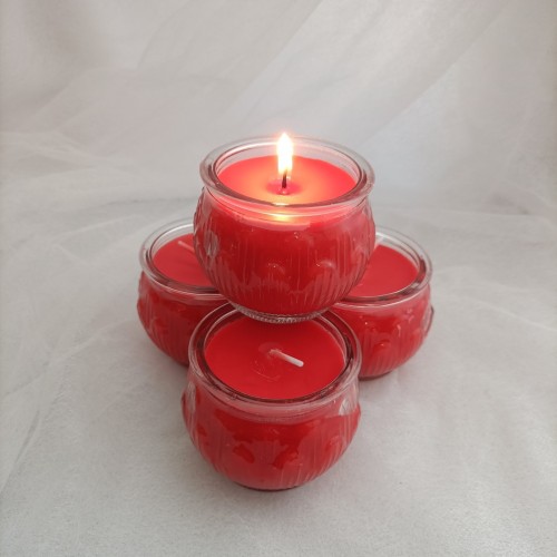 Wholesale Buddhism Clear Crystal Lotus Flower Glass Candle