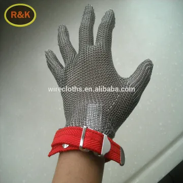 stainless steel woven hand anti-cut safety butcher glove