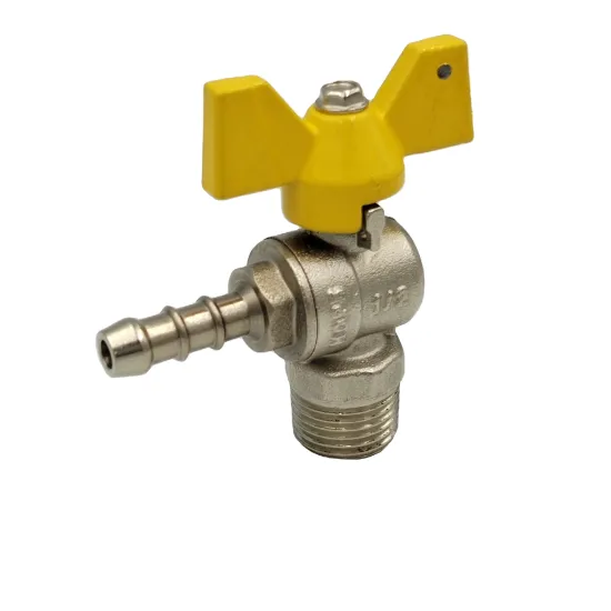 New Hot-selling 90 Degree Brass Valves with Hose Barb LPG Gas Ball Valve Adapter NPT Barb