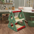 Luxury Cat Activity Tower Wooden Indoor Scratcher Multi-Level Climbing Condo Sleeping House for Large Cats Modern Christmas