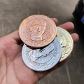 Moedas comemorativas de alívio 3D de metal personalizado carimbadas