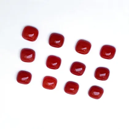 Natural South Red Agate Square Persimmon Gems