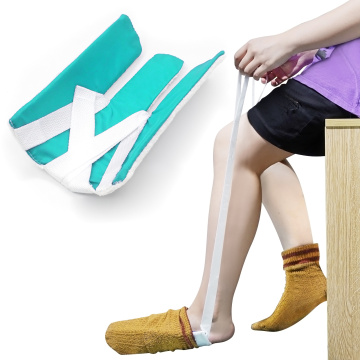 Flexible Sock Aid for Seniors Post-Surgery Blue