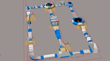 Inflatable games/water sliding/Interflatable water game from QILE