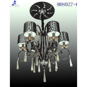 lâmpadas de lustre de cristal com lampshade empate-banco