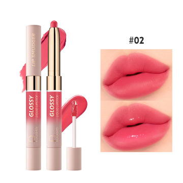 Wholesale Double Head 2 IN 1 Velvet Matte Lipstick - 10 Colors Waterproof Moisturizing Mirror Lipstick