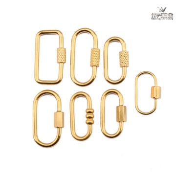 Durable Stainless Steel Link Clasp with Gold Electroplating